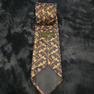 Beaufort The Rack Men's Pheasant Pattern Tie Made In Italy 100% Silk